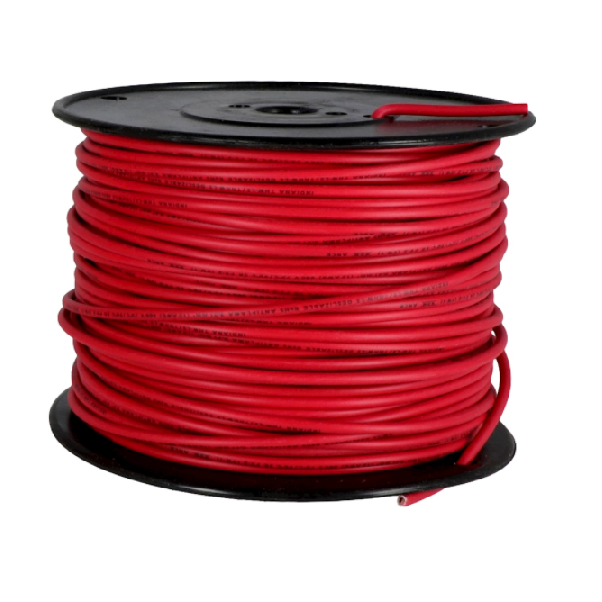 Cable indiana calibre tipo thw-ls/thhw-ls tipo 12 awg. 100 % cobre rollo de 100 m. 600 v. Rojo