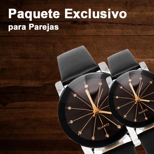 Pareja de relojes, Hombre y Mujer, Regalo Minimalista, Cuero Sintético 