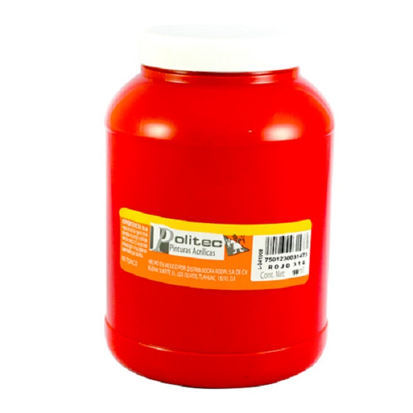 PINTURA ACRÍLICA POLITEC 940 ML ROJO