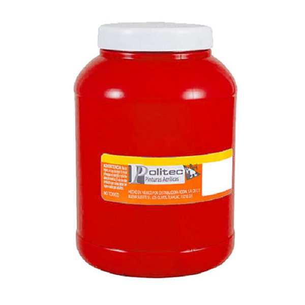 PINTURA ACRÍLICA POLITEC 940 ML ROJO TOLUIDINA