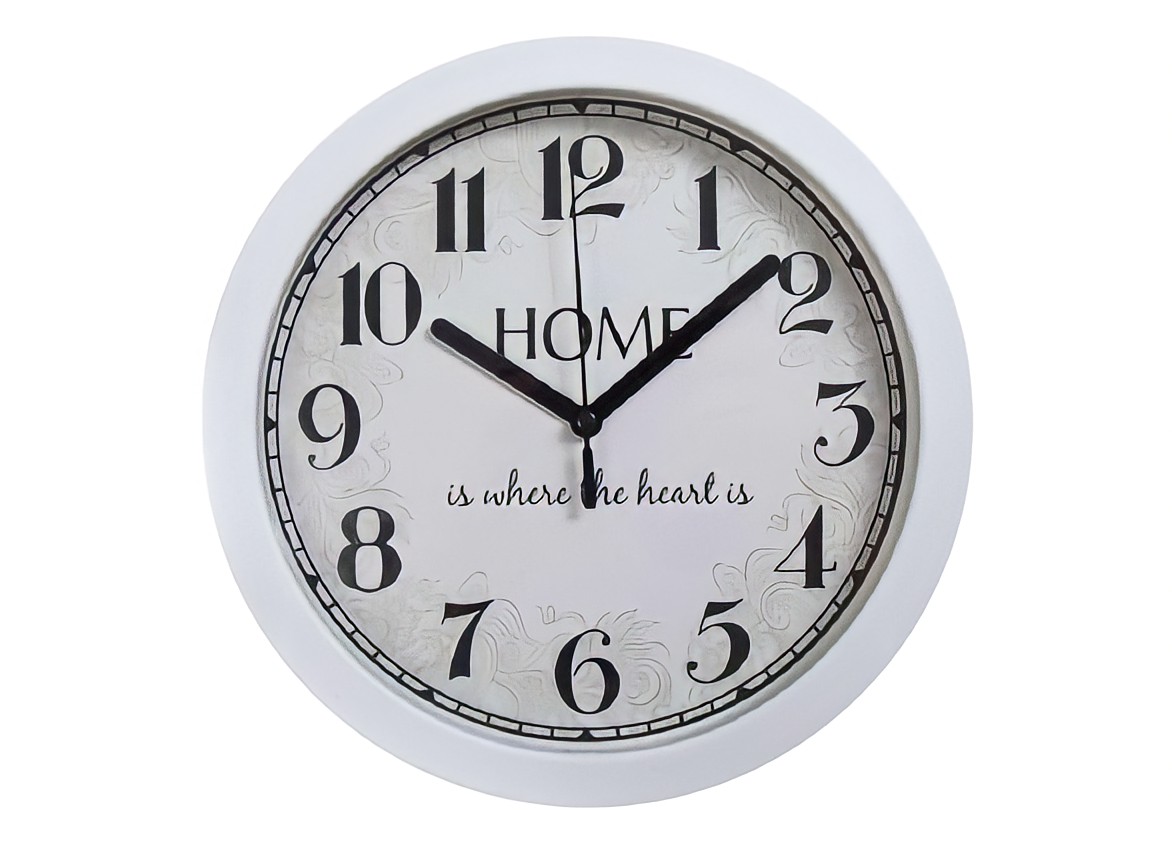 Reloj Decorativo De Pared Diseño Palabra Home (4 Piezas)