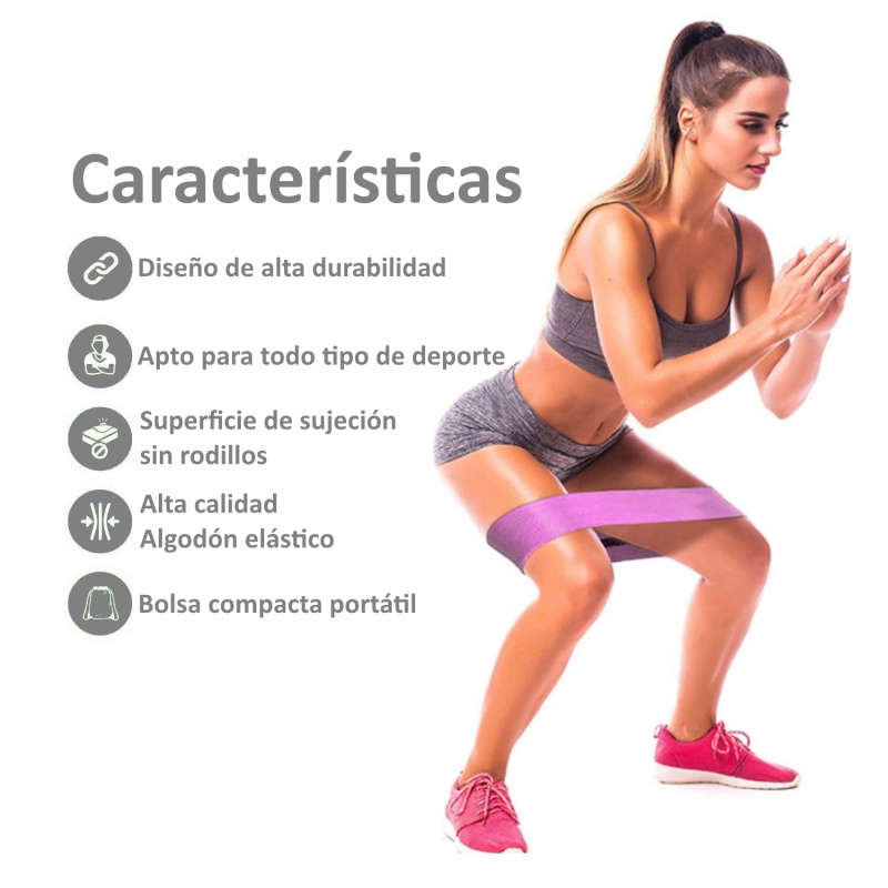 Kit de 3 Bandas de Tela para Ejercicios
