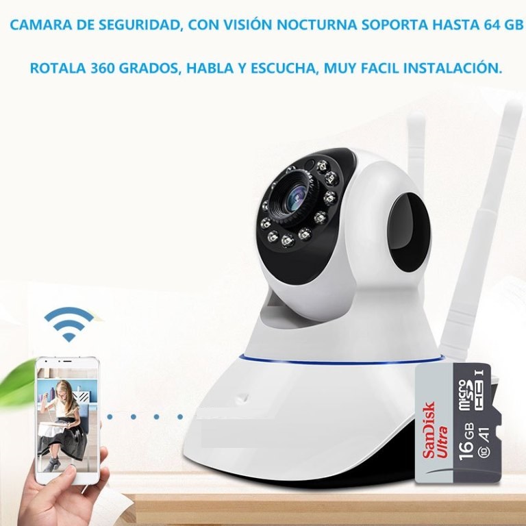 Cámara De Seguridad Inteligente Wifi Smart 