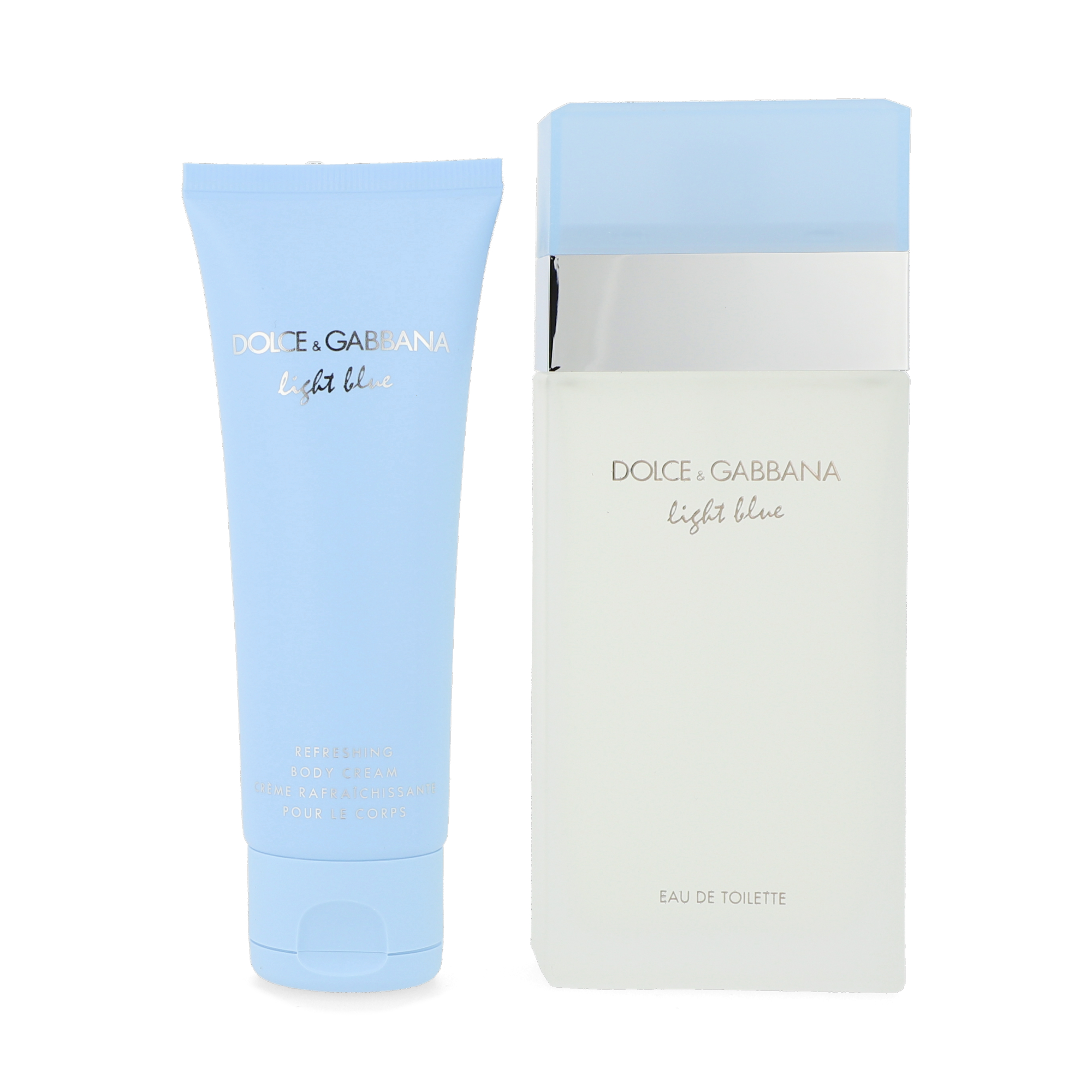 SET DOLCE & GABBANA LIGHT BLUE 2PZS 100ML EDT SPRAY/ BODY CREAM 75ML