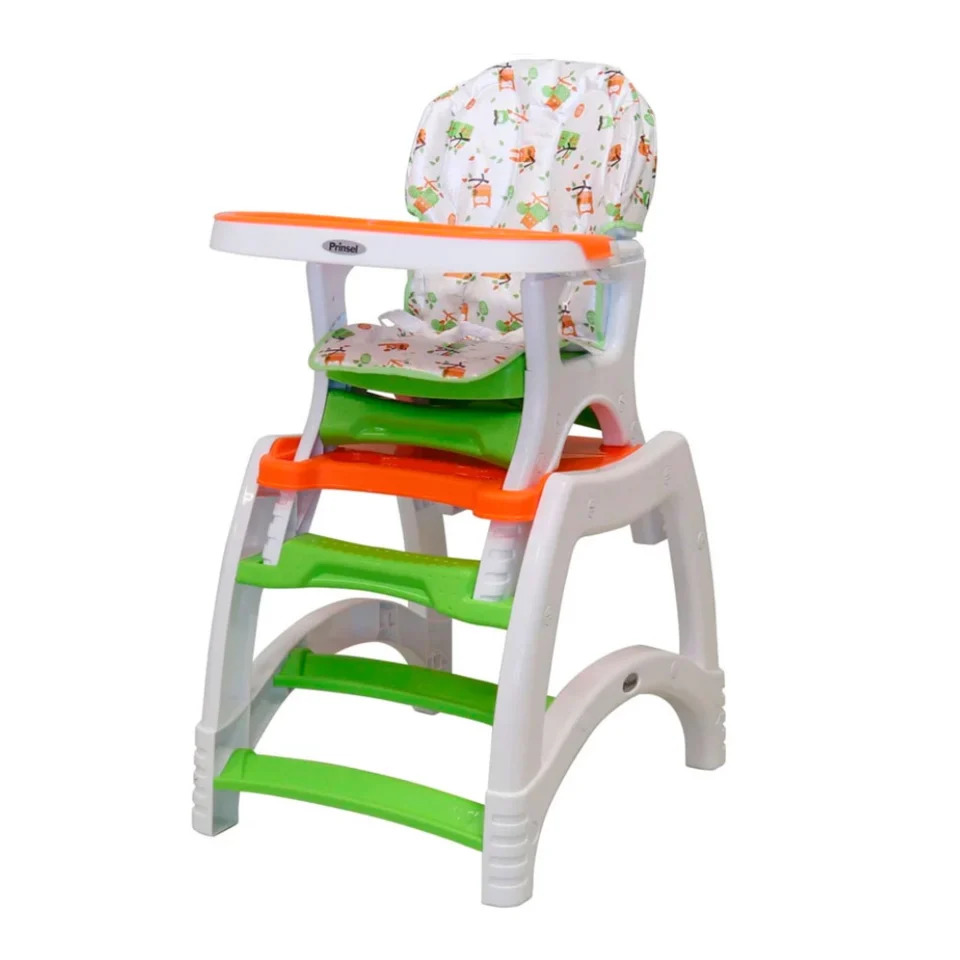 Silla Periquera Bebe Prinsel Kinder 2 En 1 Escritorio Buhos Blancos Color