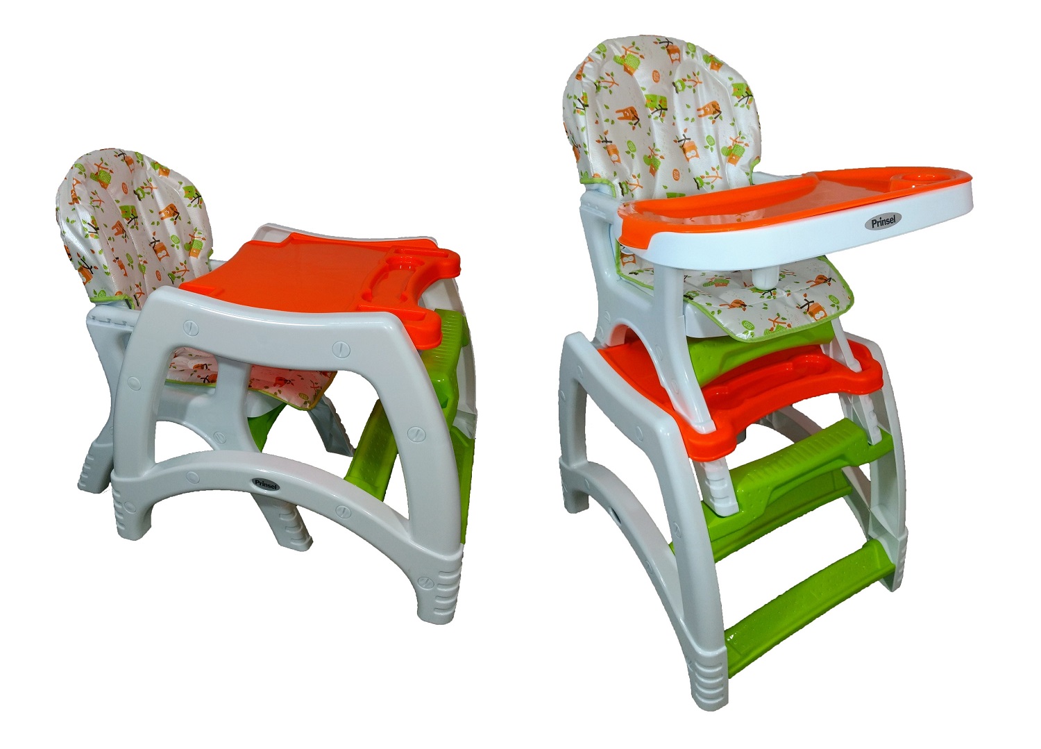 Silla Periquera Bebe Prinsel Kinder 2 En 1 Escritorio Buhos Blancos Color