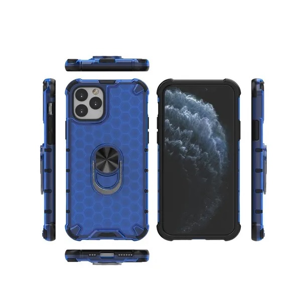 Funda MagSafe transparente y metal iPhone X / Xs (azul) - Funda