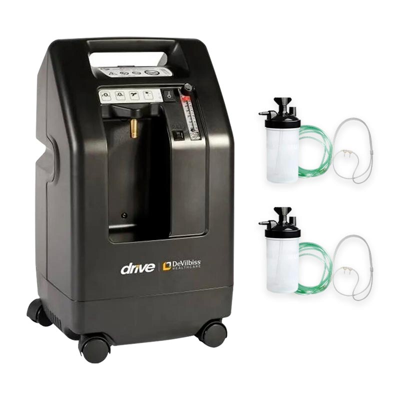Concentrador De Oxigeno 5 Lts Drive Con Doble Vaso Y Cánula