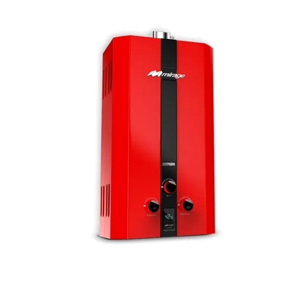Calentador De Agua De Paso Mirage De 10 Lts Mbf10bb Rojo 