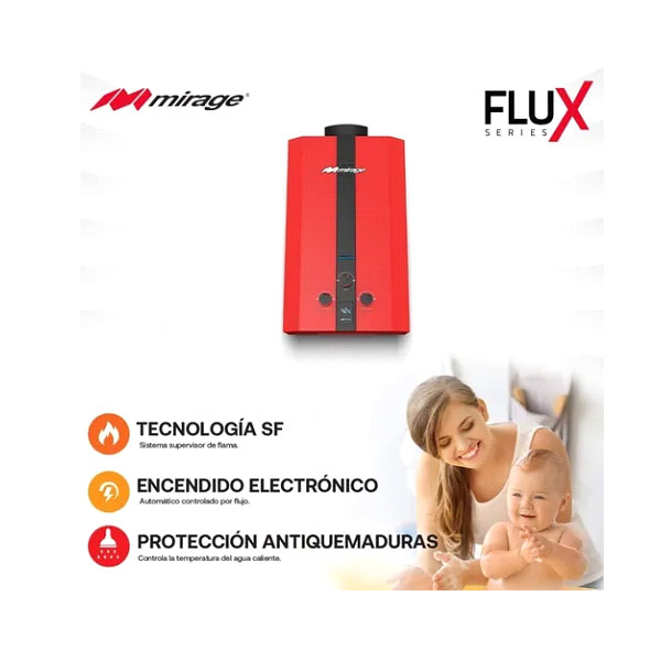 Calentador De Agua De Paso Mirage De 10 Lts Mbf10bb Rojo 
