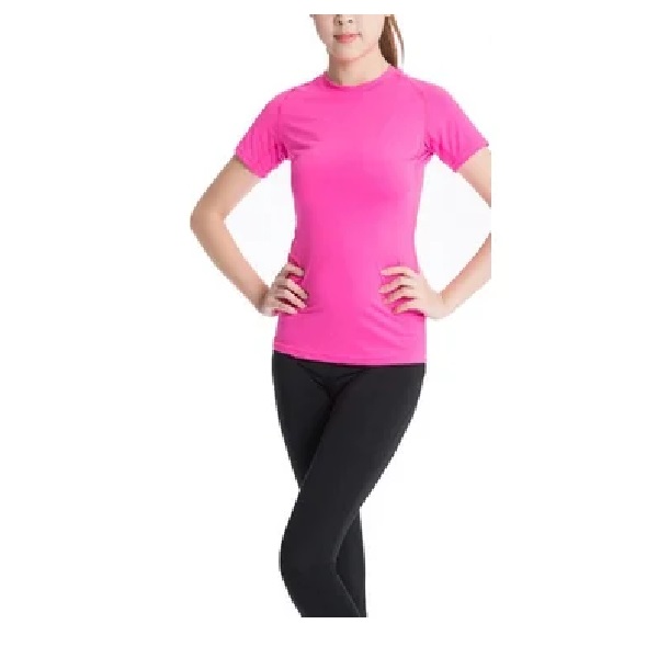 Playera Deportivo Dry Fit Yoga y Gym YoFit Rosa Neon.