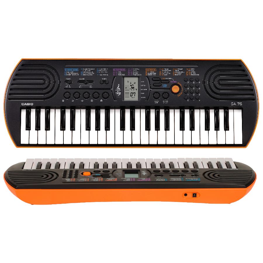 Casio Teclado de 44 Teclas Mini Con Eliminador Modelo Sa-76