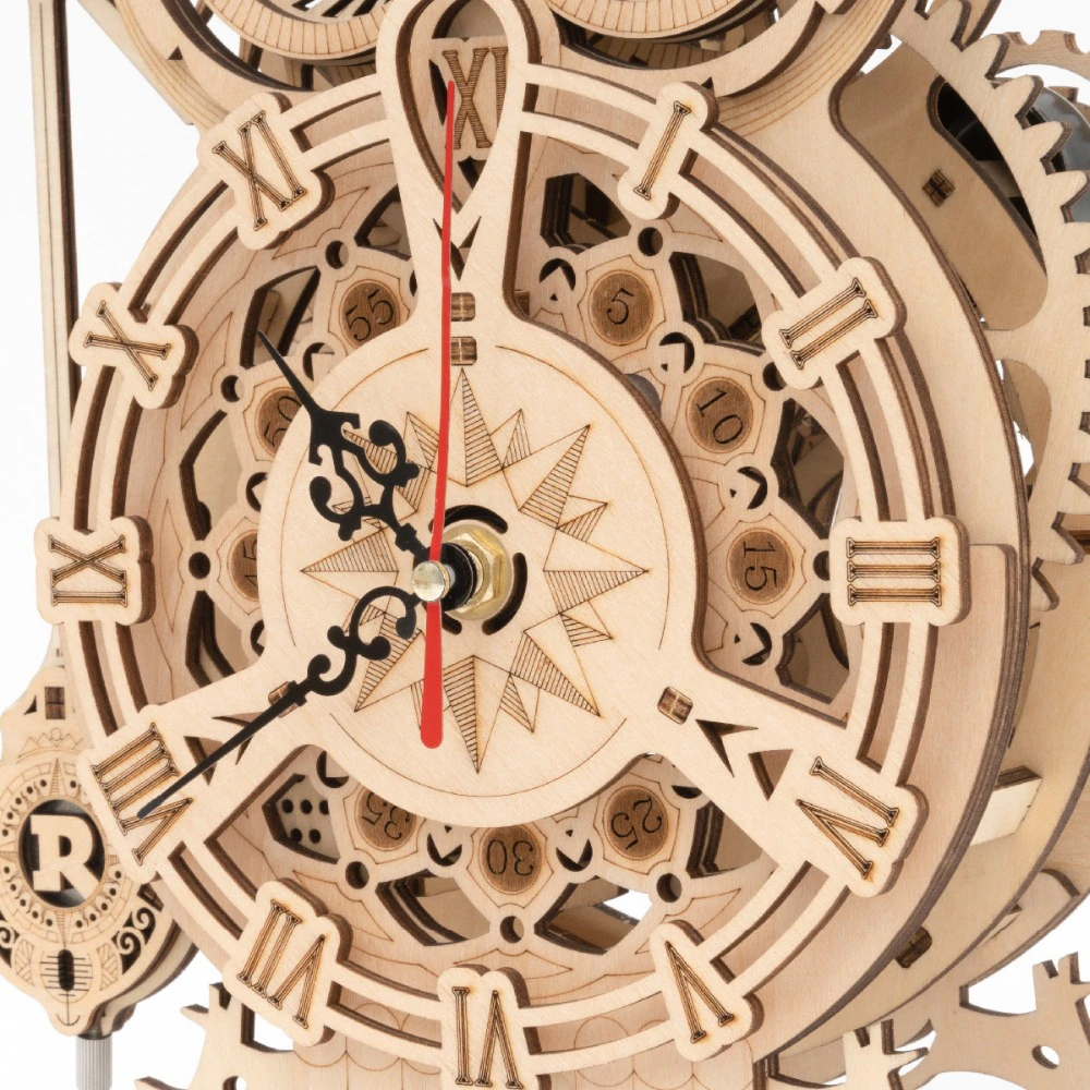 Rompecabezas 3d Reloj Buho Robotime Madera .