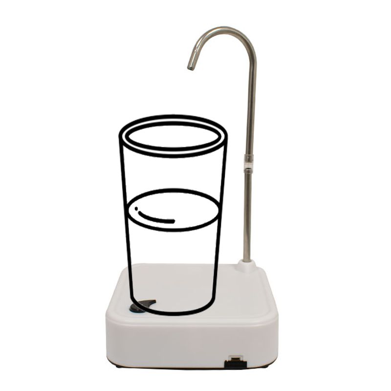 DISPENSADOR AUTOMATICO DE AGUA PARA GARRAFON, RECARGABLE.