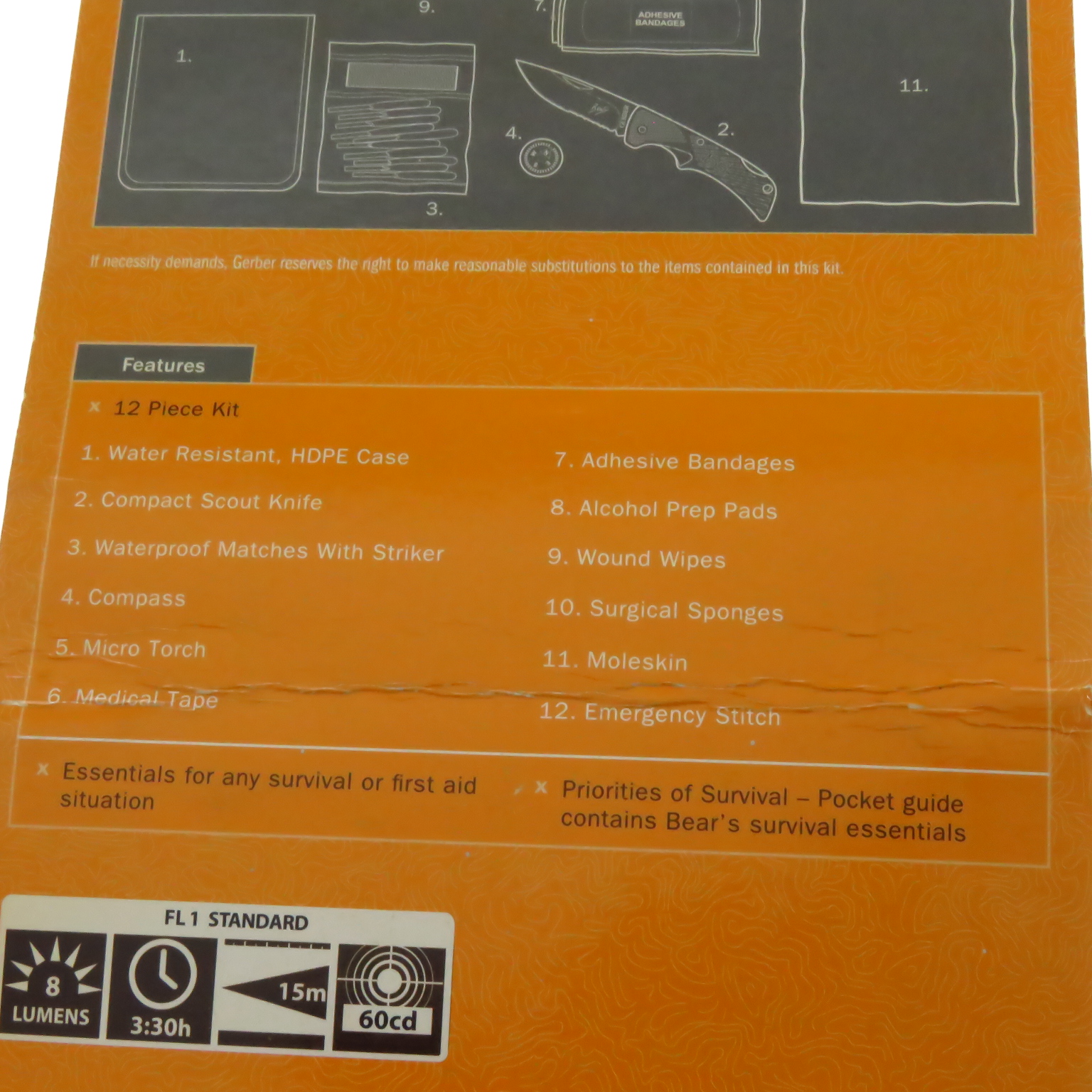 G1078 Gerber Bear Grylls Scout Essential Kit Con Estu.