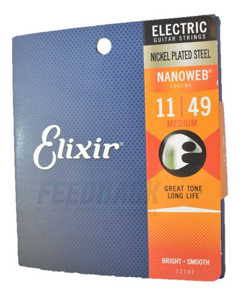 Paquete De Cuerdas P/guitarra Electrica 11/49 Elixir 12102