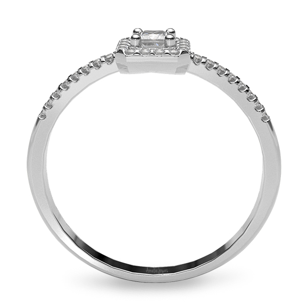 Anillo de Compromiso con 20 puntos Diamante Natural Certificado Oro 14K Amelie Joyas