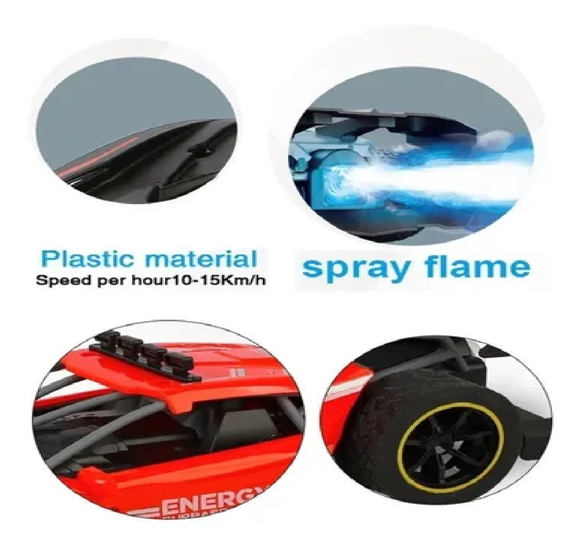 Carro Sport Radio Control Spray Runner 2.4 Humo Regalo Niños Rojo