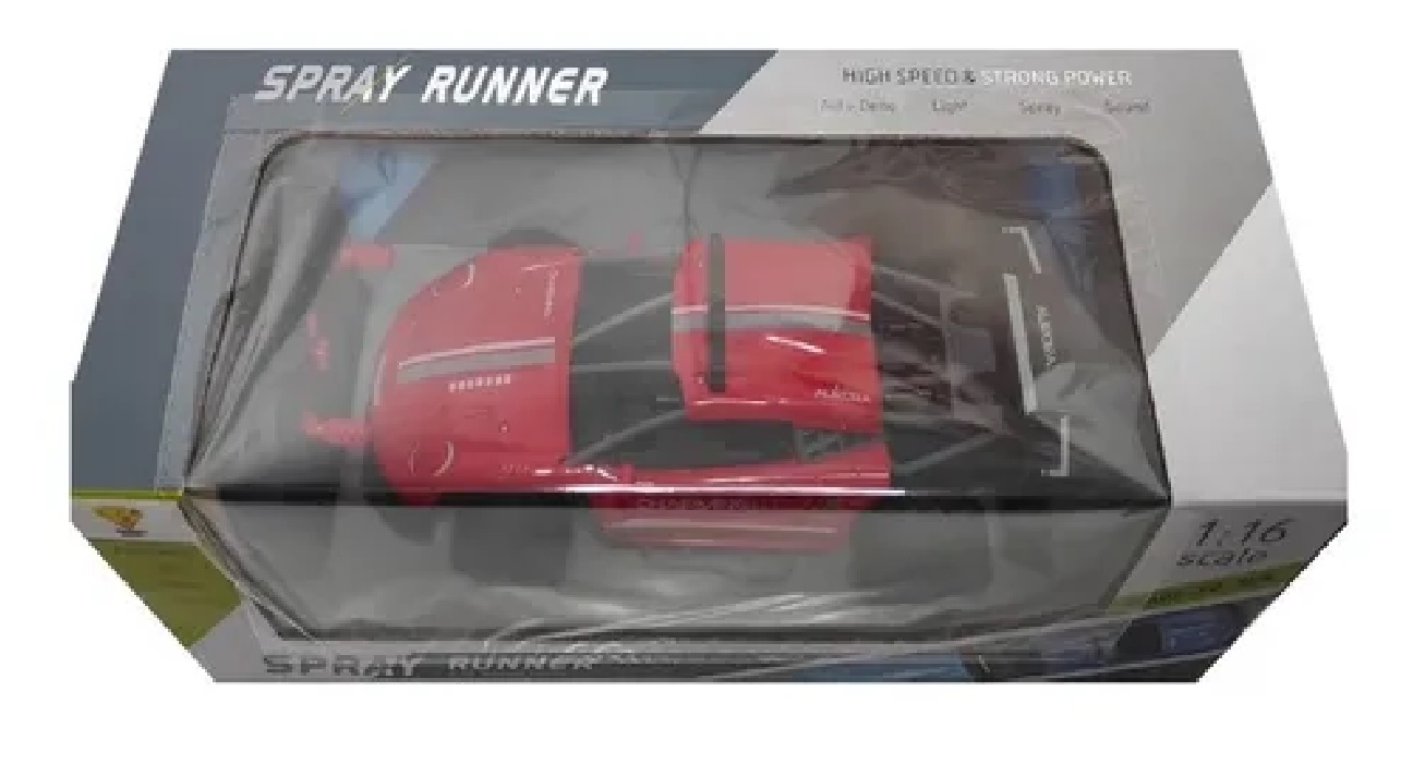 Carro Sport Radio Control Spray Runner 2.4 Humo Regalo Niños Rojo