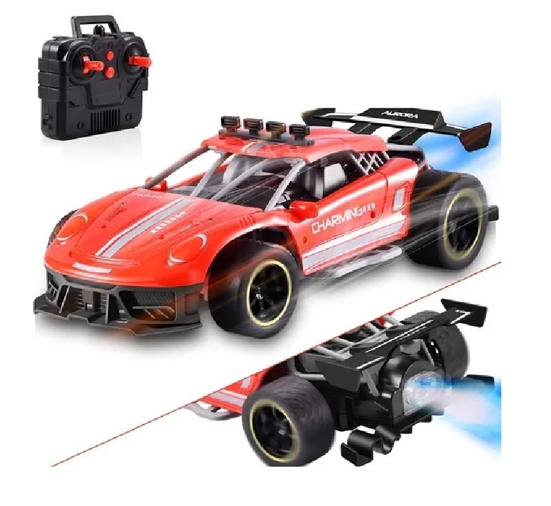 Carro Sport Radio Control Spray Runner 2.4 Humo Regalo Niños Rojo