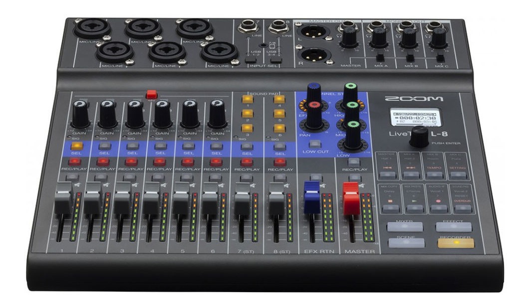 Mezcladora/grabadora 8 Canales Livetrak L-8 Zoom Zl8