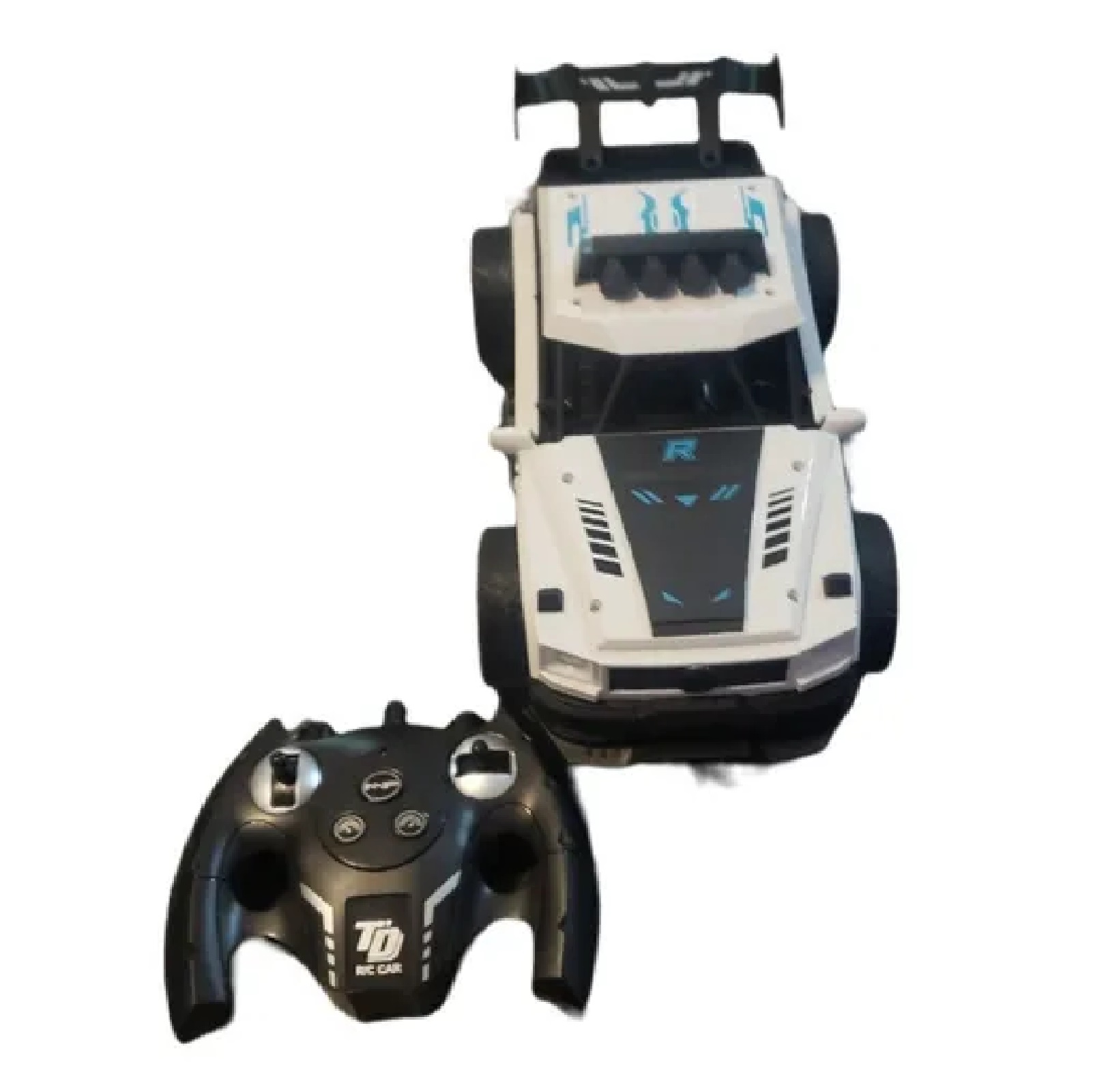 Camioneta Carrera Velocidad Luz Sonido Spray Runner R/c 2.4 Blanco