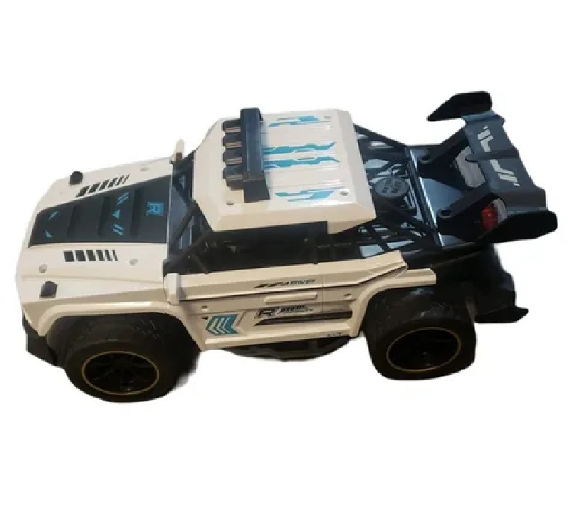 Camioneta Carrera Velocidad Luz Sonido Spray Runner R/c 2.4 Blanco