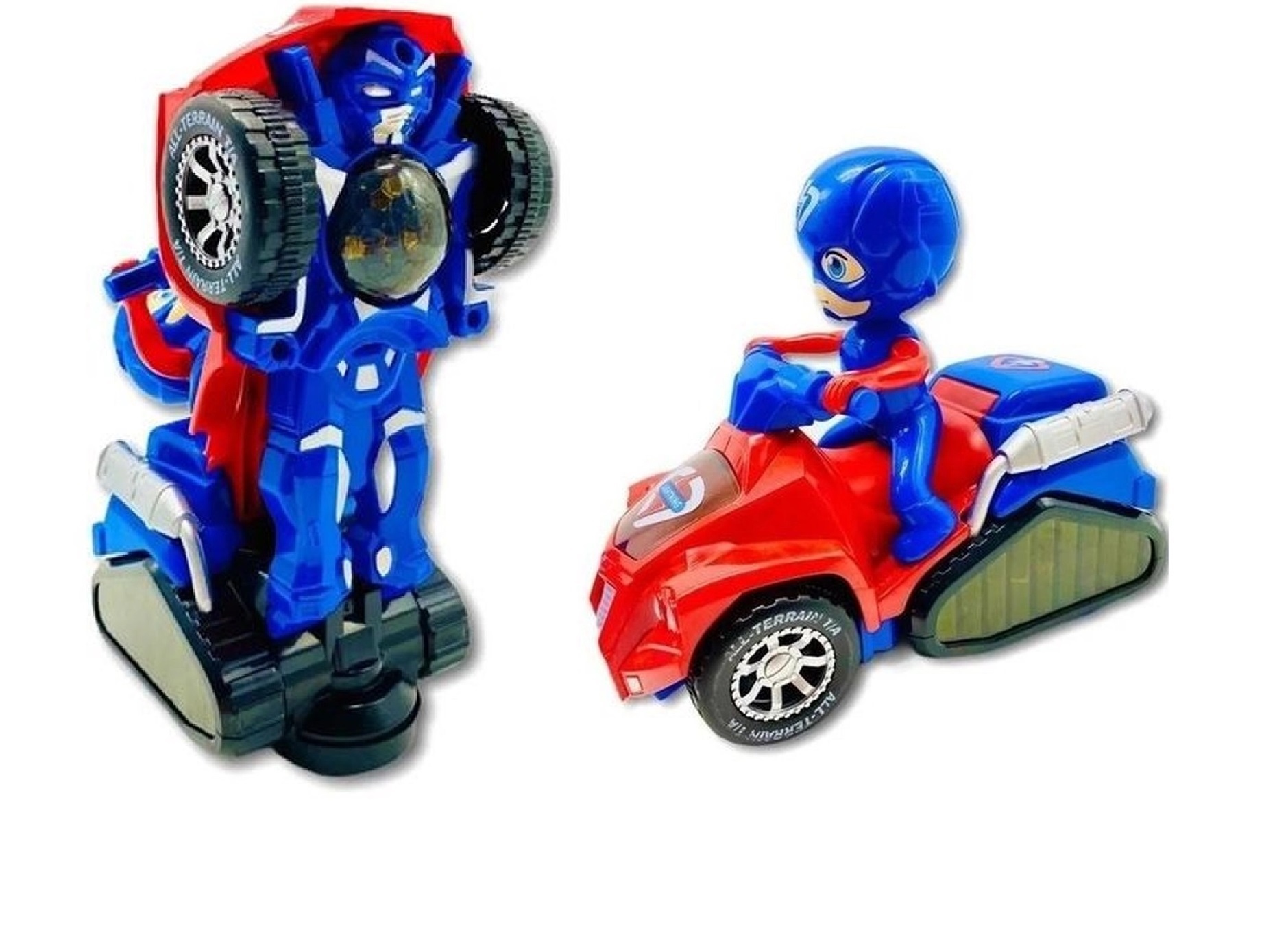 Transformer 2 En 1 Luz Sonido Cool Shape Motorcycle Niño Rojo