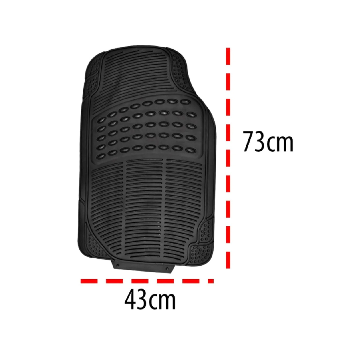 1 Juego Tapetes Auto Camioneta Hule- Plástico Universal 3pz