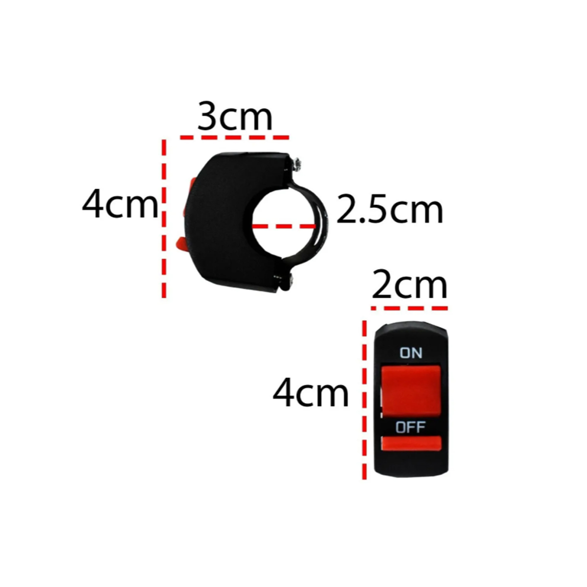 Switch Apagador Interruptor Moto Auxiliar Para Manubrio