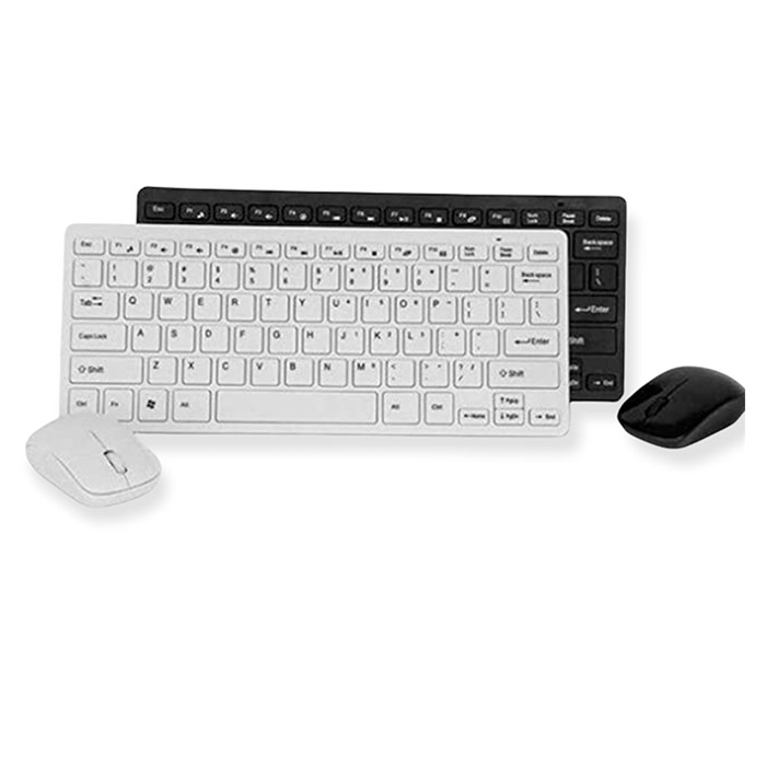 Teclado y Mouse Ratón Inalámbrico 2.4G Blanco o Negro
