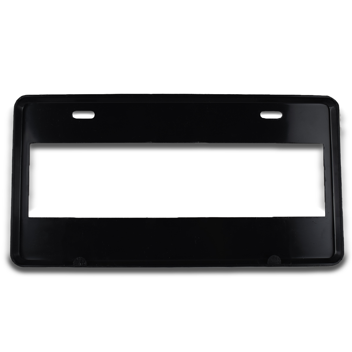 Par Porta Placas Negro Liso Personalizable Plástico