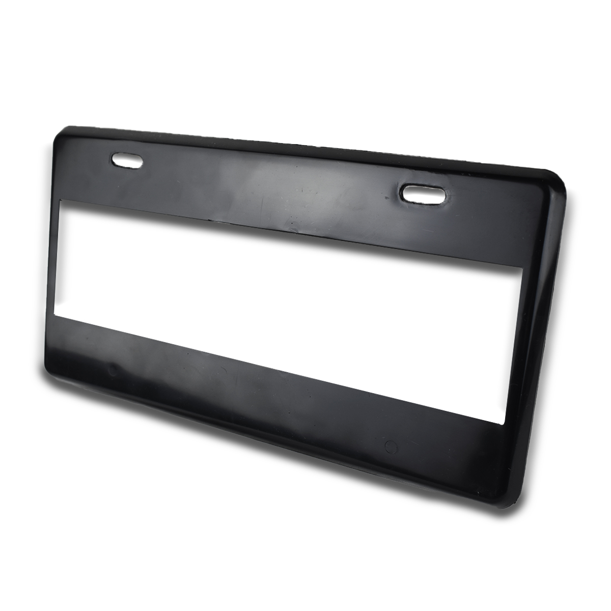 Par Porta Placas Negro Liso Personalizable Plástico