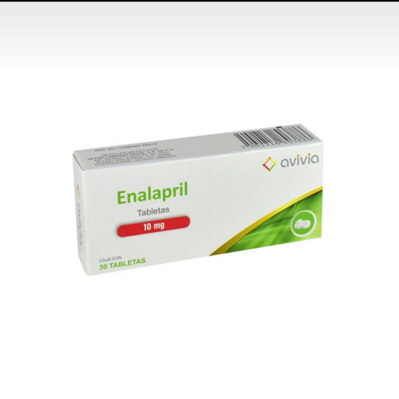 Enalapril, 10mg Caja Con 30 Tabletas  (2 cajas)