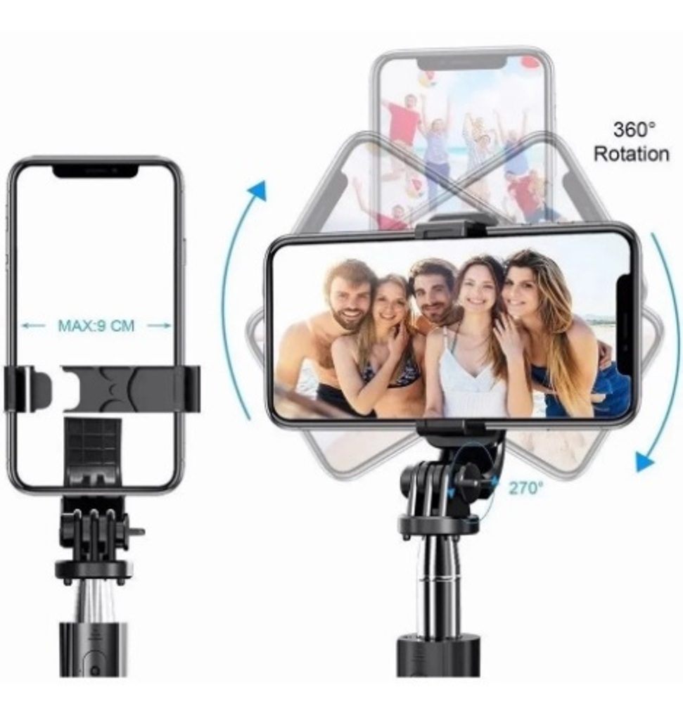 Bluetooth Selfie Stick Para  Ios / Android  Con Trípode