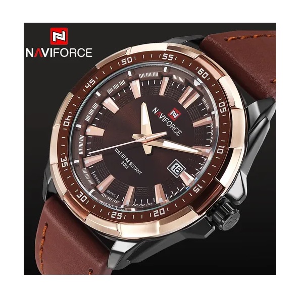 Reloj Hombre Naviforce Piel Negocios De Lujo Original Nf9056