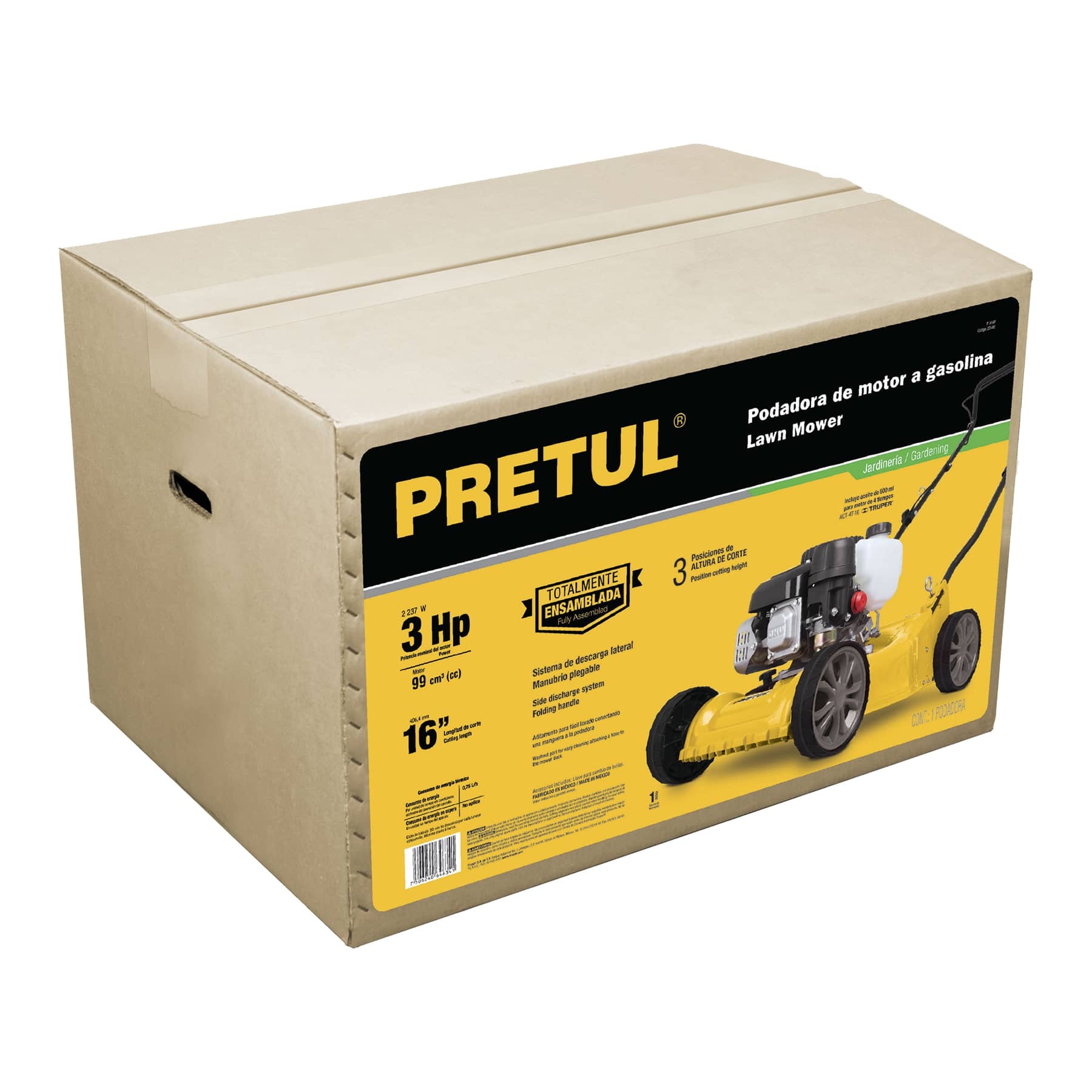 Podadora De Pasto Con Motor Gasolina 3hp 16 Pulgadas Truper