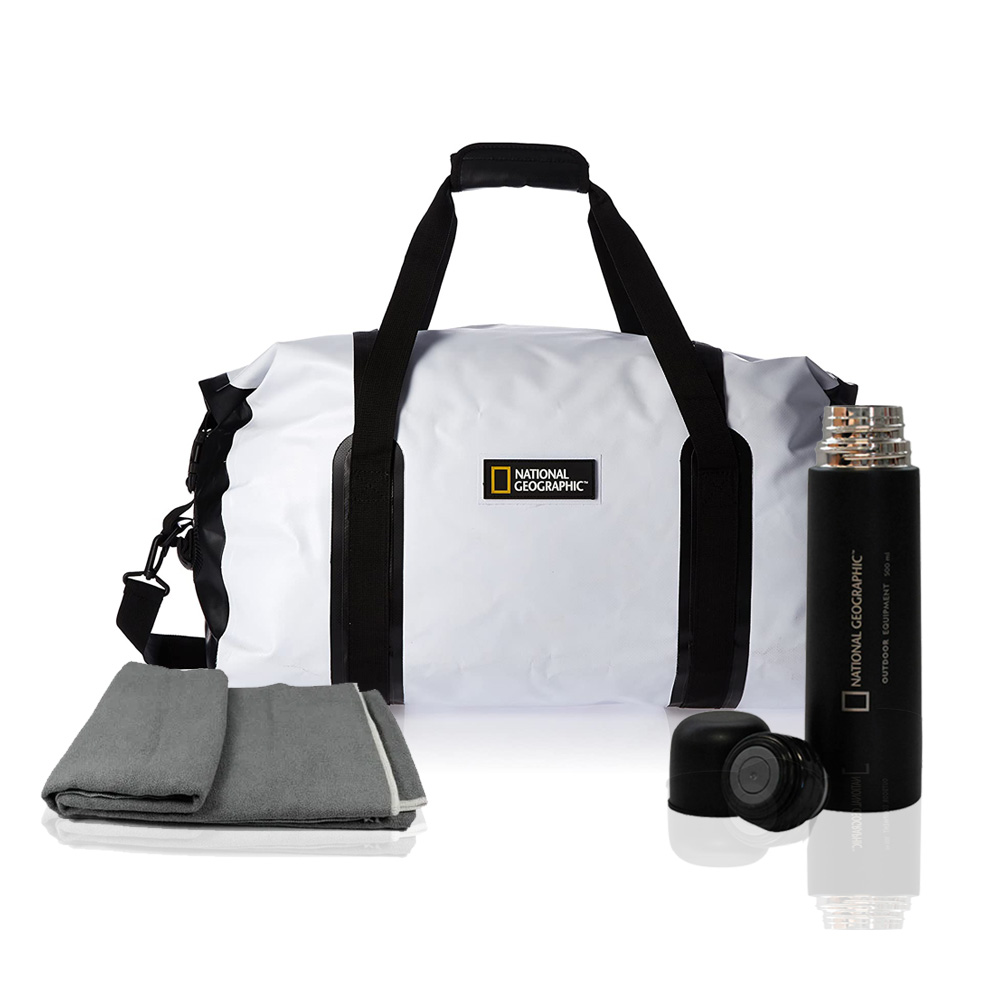 Maleta para GYM con toalla microfibra y termo bala NatGeo 