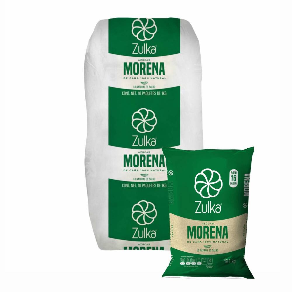 Azúcar Morena Zulka 10 Pzas De 1 Kg Cu 0380