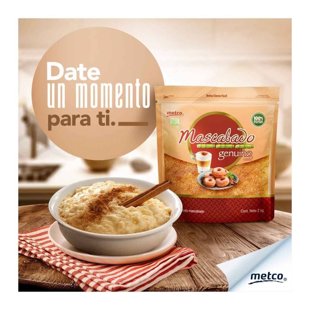 Azúcar Mascabado Metco Genuino 6 piezas de 2 kg c/u