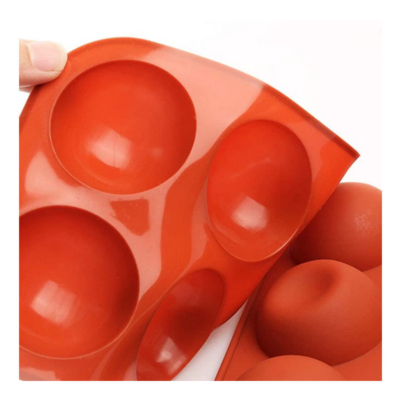 Molde De Silicon 6 cavidades Set 4 Plantillas Media Esfera Para Postres Chocobombas y Repostería