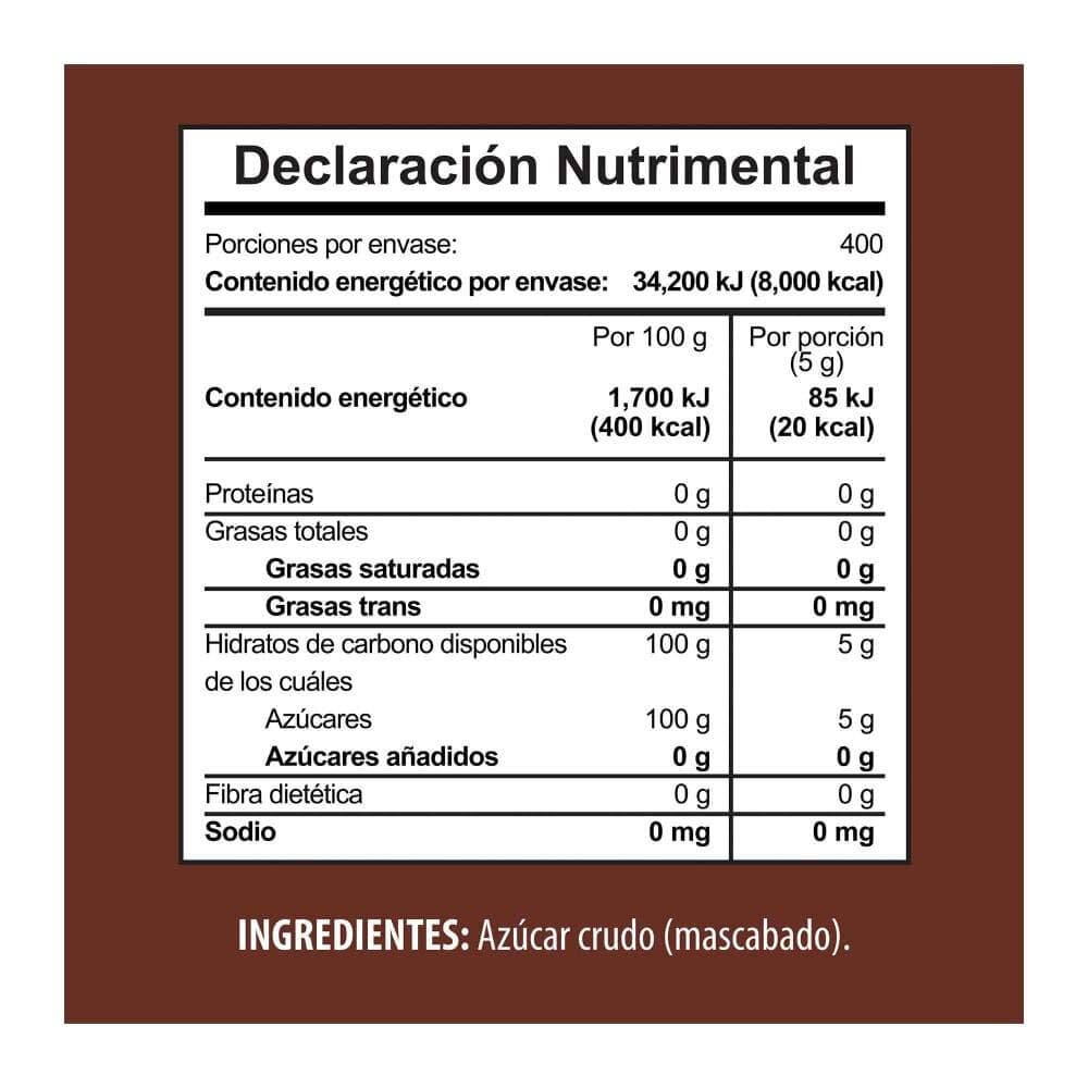 Azúcar Mascabado Metco Genuino 2 kg