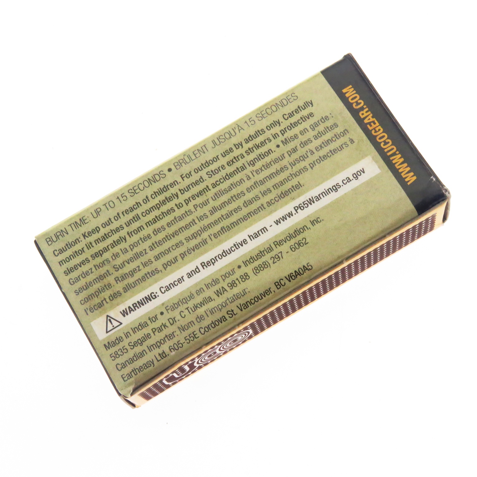 UCO00019 Uco Cerillos Para Caming A Prueba De Tormentas