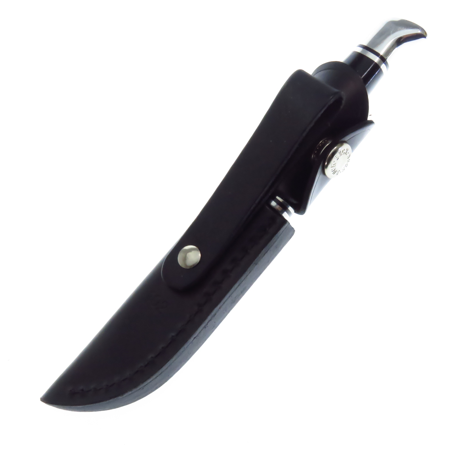 Bu102 Buck Cuchillo Woodsman Punta Clip Funda De Piel