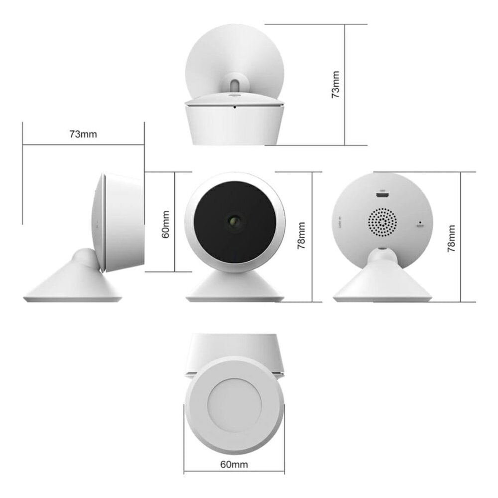 Camara De Seguridad Minimalista Interiores 2MP 720 HD Audio,Voz, Alexa google 