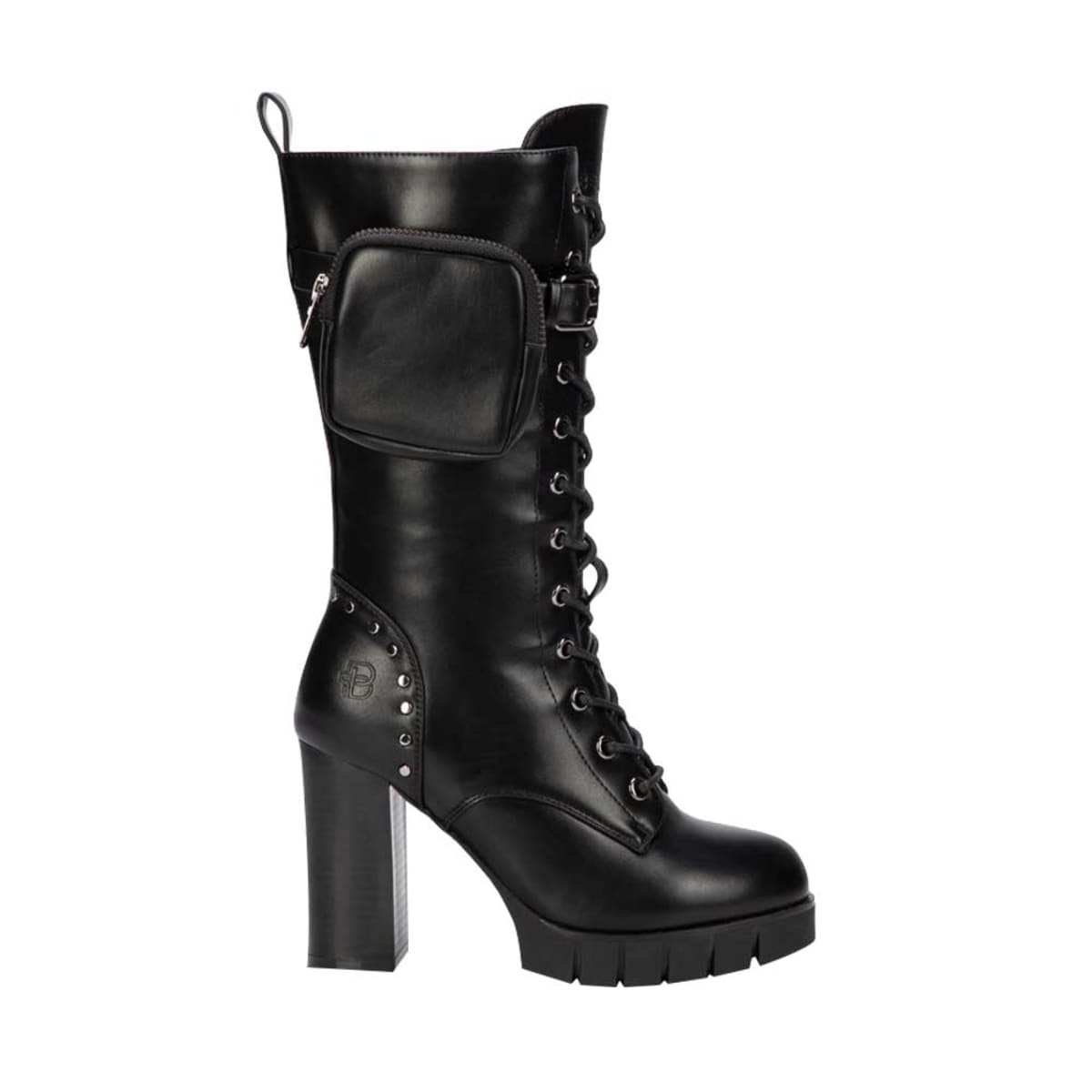 Botas de vestir para mujer marca Belinda Peregrin, negras, diseño original y elegante, mod. 993456