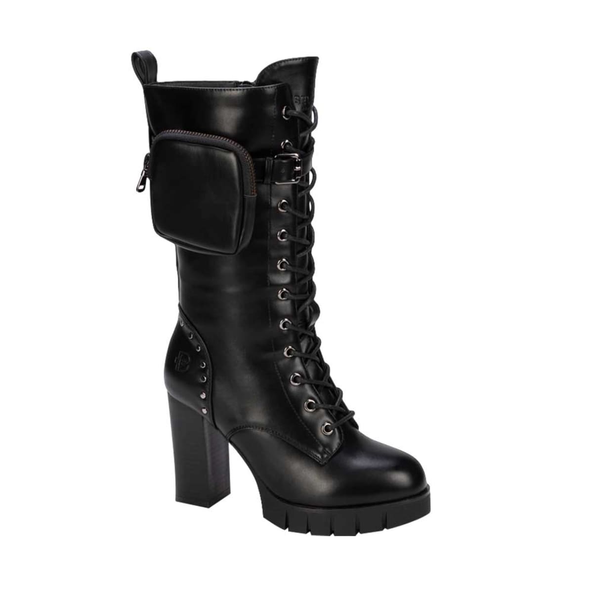 Botas de vestir para mujer marca Belinda Peregrin, negras, diseño original y elegante, mod. 993456