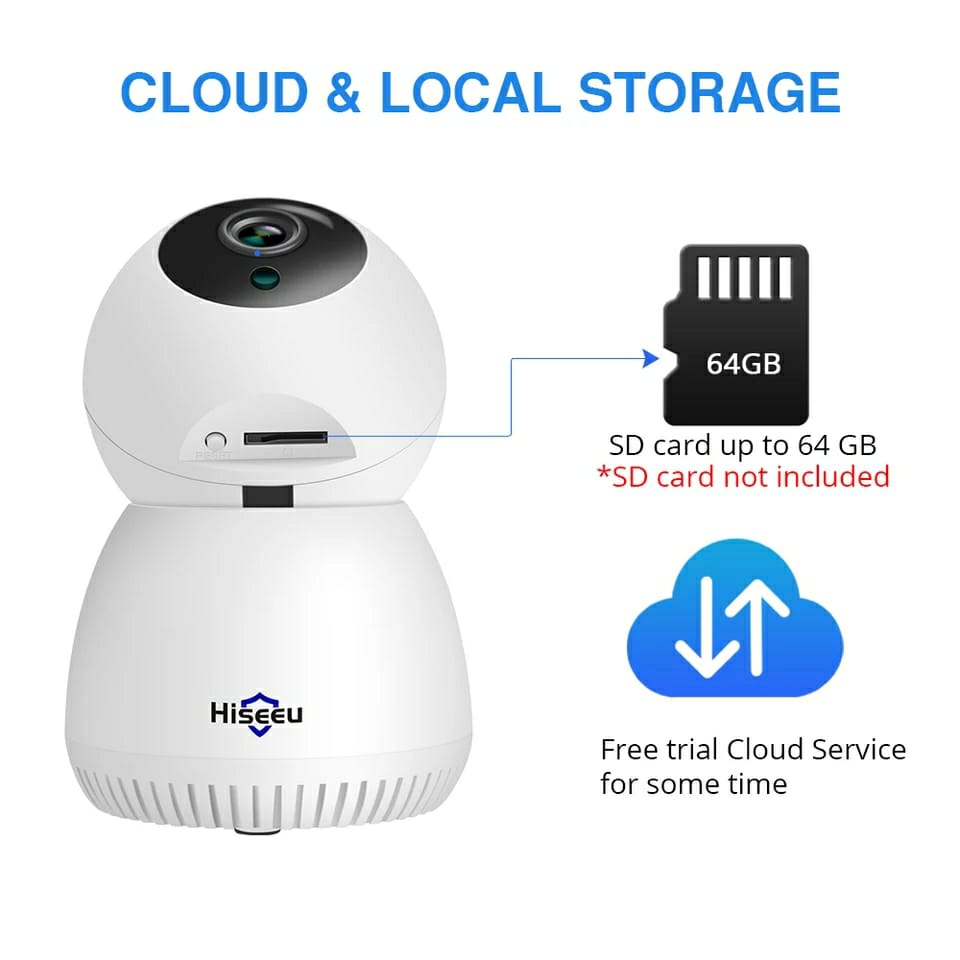 Camara De Seguridad Wifi Interiores 2MP HD Giratoria ,Audio,Voz HIsseu 