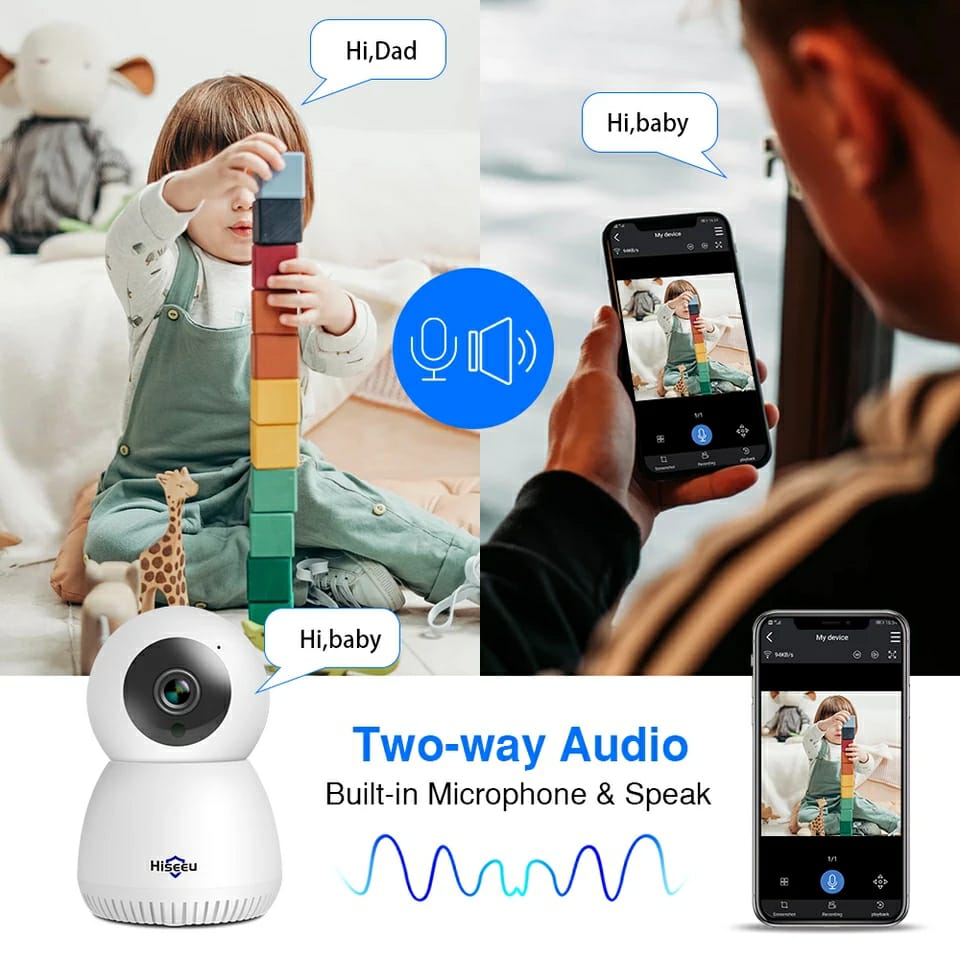 Camara De Seguridad Wifi Interiores 2MP HD Giratoria ,Audio,Voz HIsseu 