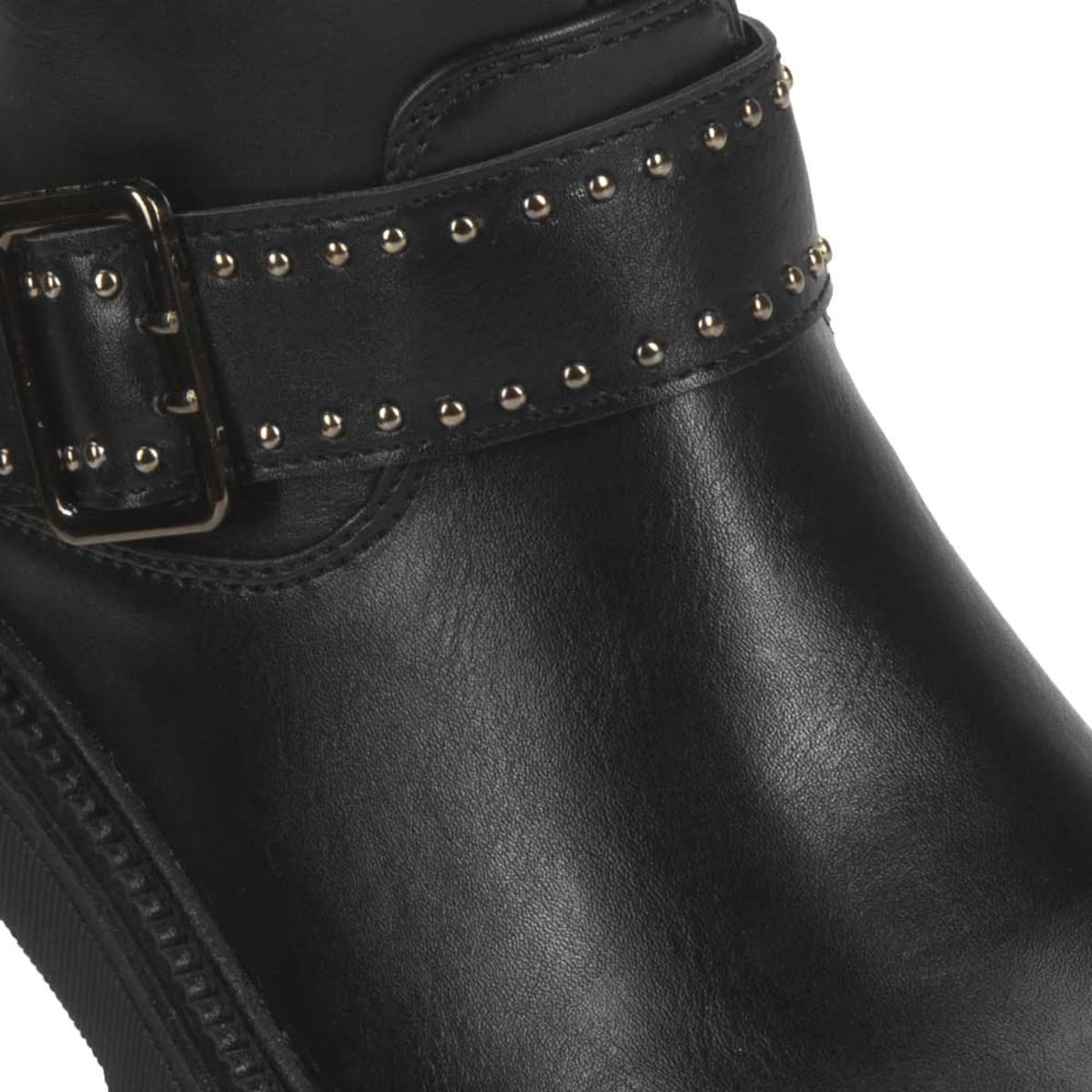 Moto bota Goodyear negra para mujer, con correas y hebillas, modelo 3501 993528